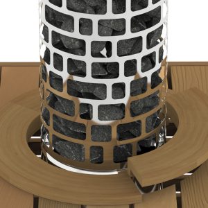 heater collar round tower wood