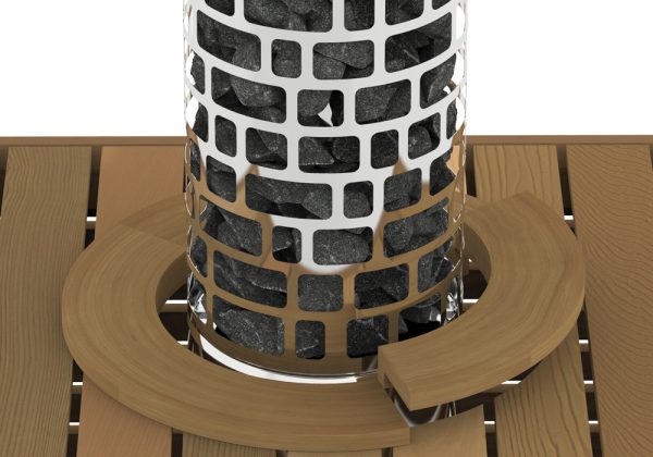 heater collar round tower wood