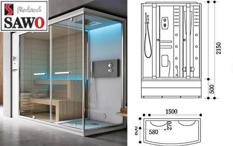 Phòng xông hơi ướt dành cho 2 -3 người